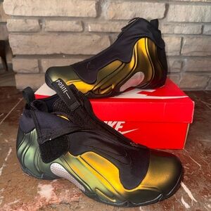 Nike Air Flightposite QS Metallic Gold And Black